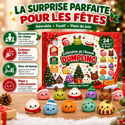⏳ Plus qu’un jour pour profiter de -49 %🥟Calendrier de l'Avent Dumpling Squishy 2026