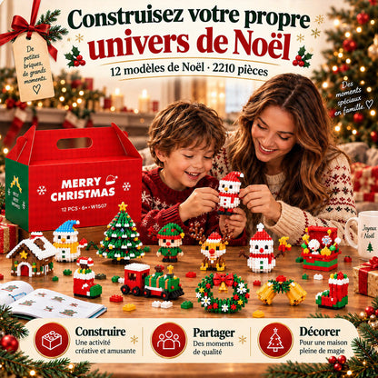 upsell⏳ Plus qu’un jour pour profiter de -49 % – 🎄 Kit DIY de constructions de Noël sur 12 jours | 12 modèles festifs à construire et à accrocher pour décorer le sapin, les couronnes et toute la maison 🧱