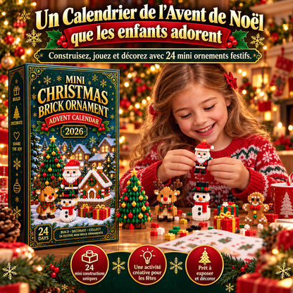 ⏳ Économisez 49 % aujourd’hui seulement ! 🎄 Calendrier de l’Avent de 24 jours avec 24 mini-kits de construction de Noël uniques 🧱 – construisez, accrochez et décorez facilement votre sapin, vos couronnes et bien plus encore pour une ambiance festive !