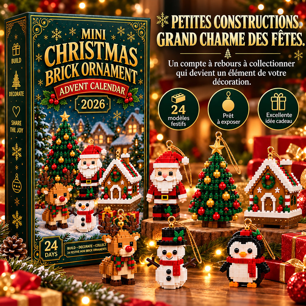 ⏳ Économisez 49 % aujourd’hui seulement ! 🎄 Calendrier de l’Avent de 24 jours avec 24 mini-kits de construction de Noël uniques 🧱 – construisez, accrochez et décorez facilement votre sapin, vos couronnes et bien plus encore pour une ambiance festive !