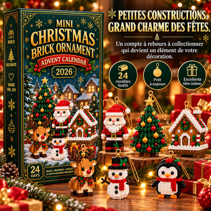 ⏳ Économisez 49 % aujourd’hui seulement ! 🎄 Calendrier de l’Avent de 24 jours avec 24 mini-kits de construction de Noël uniques 🧱 – construisez, accrochez et décorez facilement votre sapin, vos couronnes et bien plus encore pour une ambiance festive !