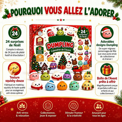 ⏳ Plus qu’un jour pour profiter de -49 %🥟Calendrier de l'Avent Dumpling Squishy 2026