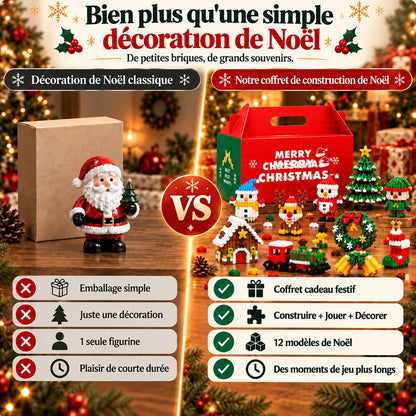 ⏳ Plus qu’un jour pour profiter de -49 % – 🎄 Kit DIY de constructions de Noël sur 12 jours | 12 modèles festifs à construire et à accrocher pour décorer le sapin, les couronnes et toute la maison 🧱