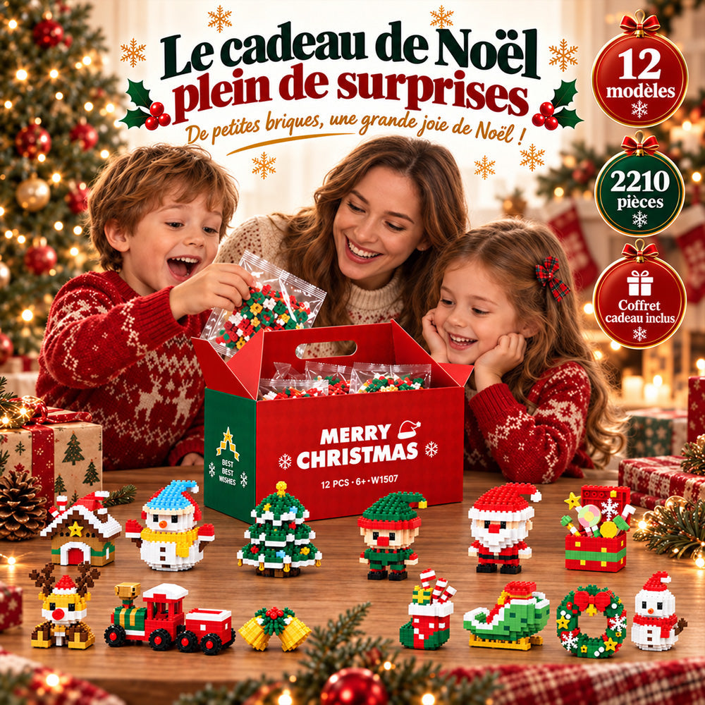 upsell⏳ Plus qu’un jour pour profiter de -49 % – 🎄 Kit DIY de constructions de Noël sur 12 jours | 12 modèles festifs à construire et à accrocher pour décorer le sapin, les couronnes et toute la maison 🧱