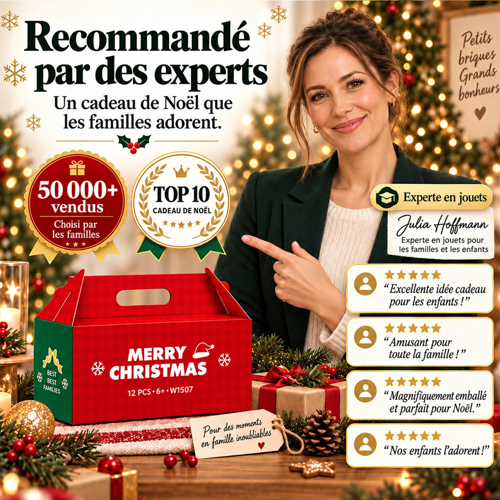 🔥🔥 Plus qu’un jour pour profiter de -49 % – 🎄 Kit DIY de constructions de Noël sur 12 jours | 12 modèles festifs à construire et à accrocher pour décorer le sapin, les couronnes et toute la maison 🧱