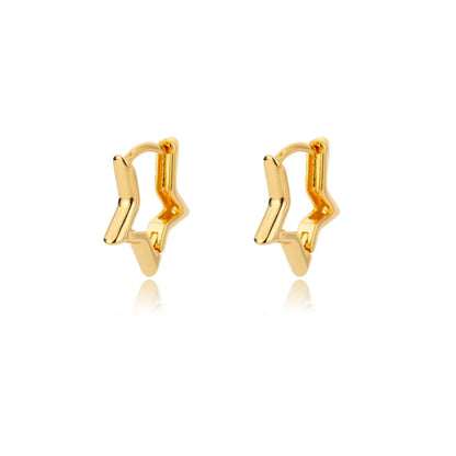 Geometric Star Earrings For Women Stainless Steel Star Hoop Earring Girl Jewelry Gift Charm Hypoallergenic Accessories Brincos
