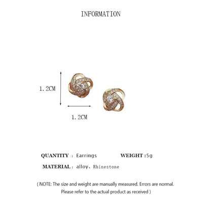 Boucles d'oreilles en zirconiaux de luxe léger, simples, à motif croisé et creux, géométriques, pour mariage, cadeaux d'exception pour femmes